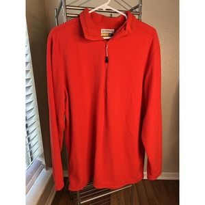 Magellan Outdoors Red Pullover Sweater Men’s Medium Loose Fit 1/4 Zip MagWarmth